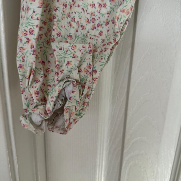 EUC Urban Outfitters Love Struck Floral Hook + Eye CropTop, White / Floral, L - Picture 12 of 14